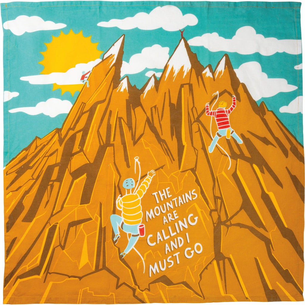 The Mountains Are Calling Cotton Full Color Dish Towel - Michaela's Outdoors