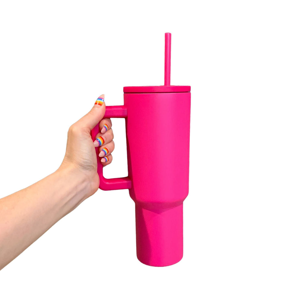 Monocolor Cold Cup Tumbler 40 Oz Handle Travel Mug - Michaela's Outdoors