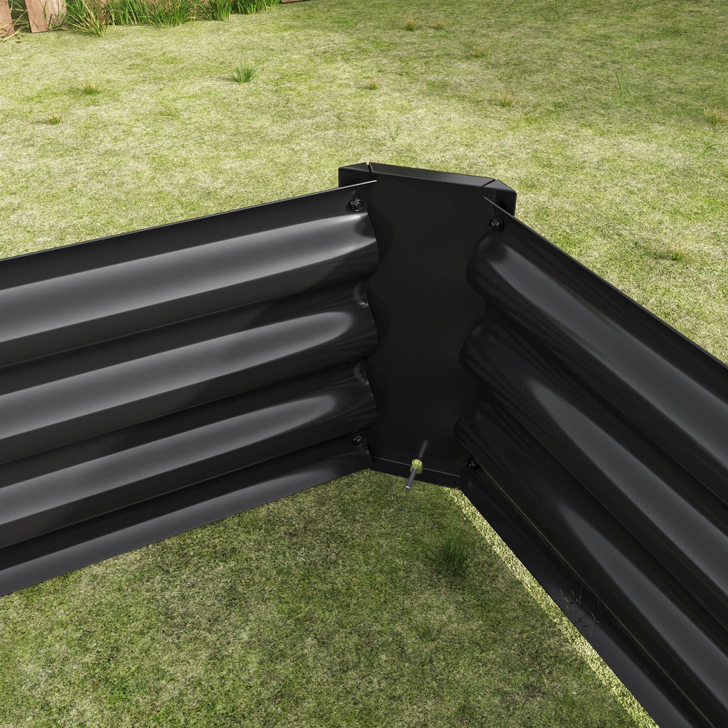 Raised Garden Bed Outdoor 6×3×1 ft Metal Raised Rectangle Planter Bed - Michaela's Outdoors