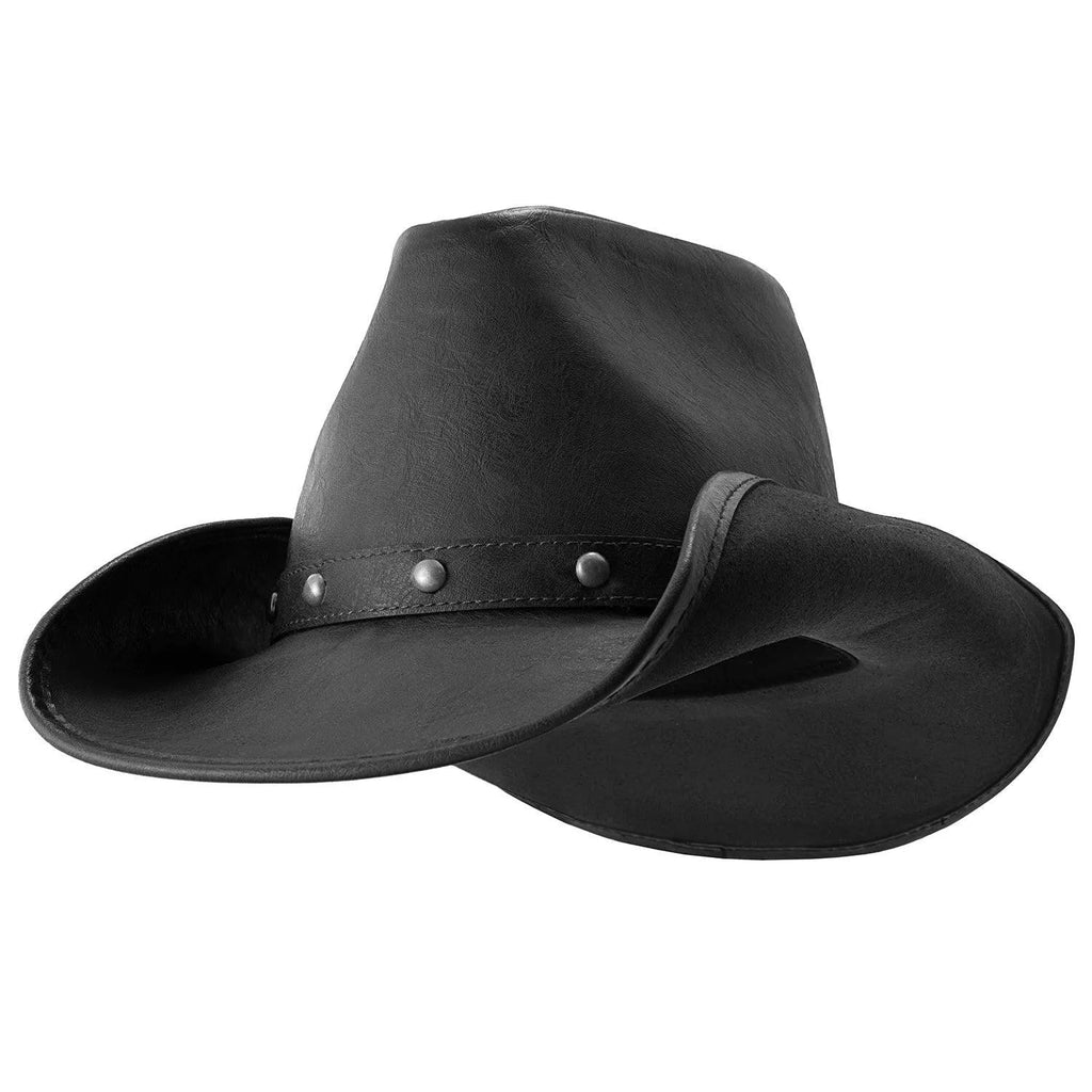 Deadwood Trading Broken Hill - Faux Leather Outback Hat - Michaela's Outdoors