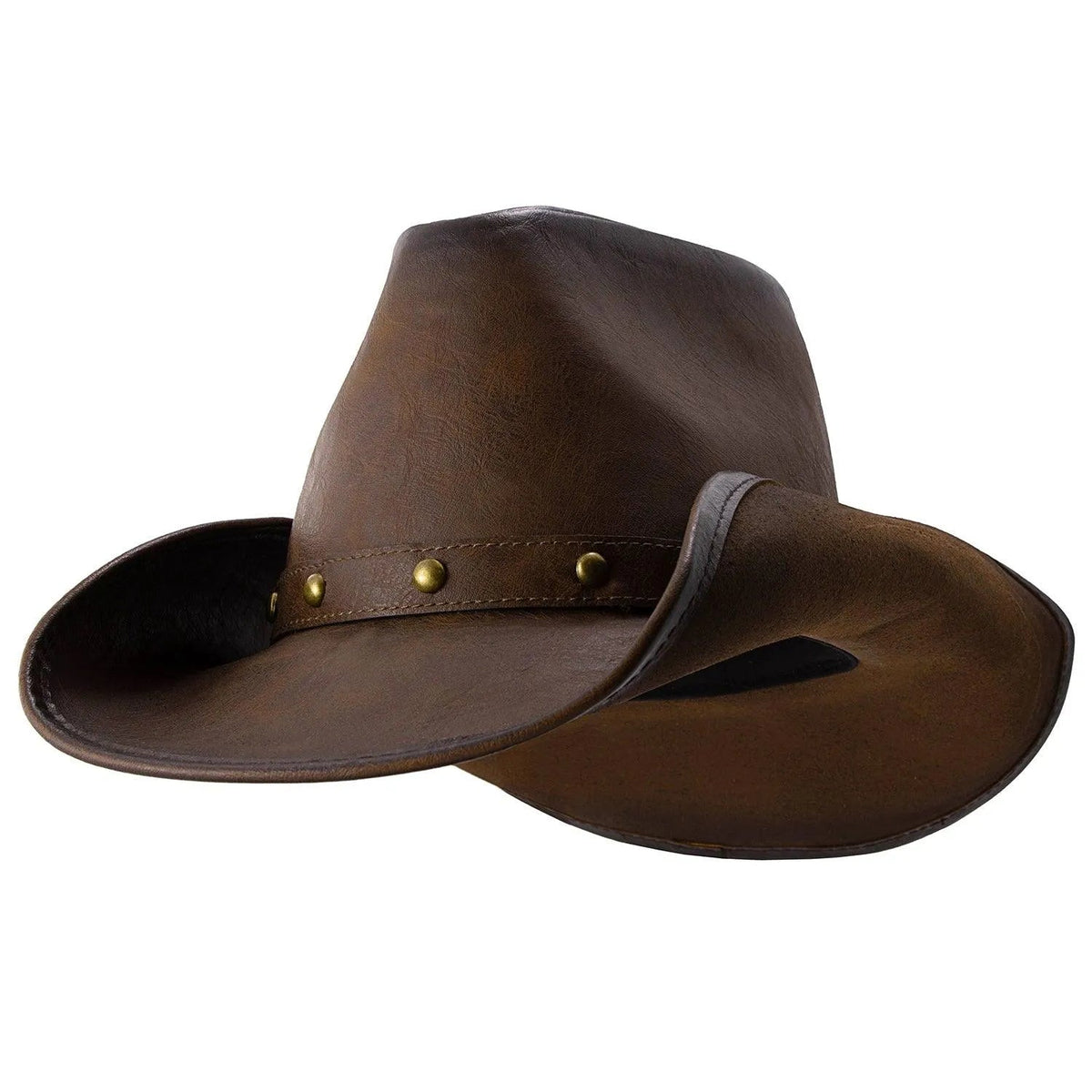 Deadwood Trading Broken Hill - Faux Leather Outback Hat - Michaela's Outdoors