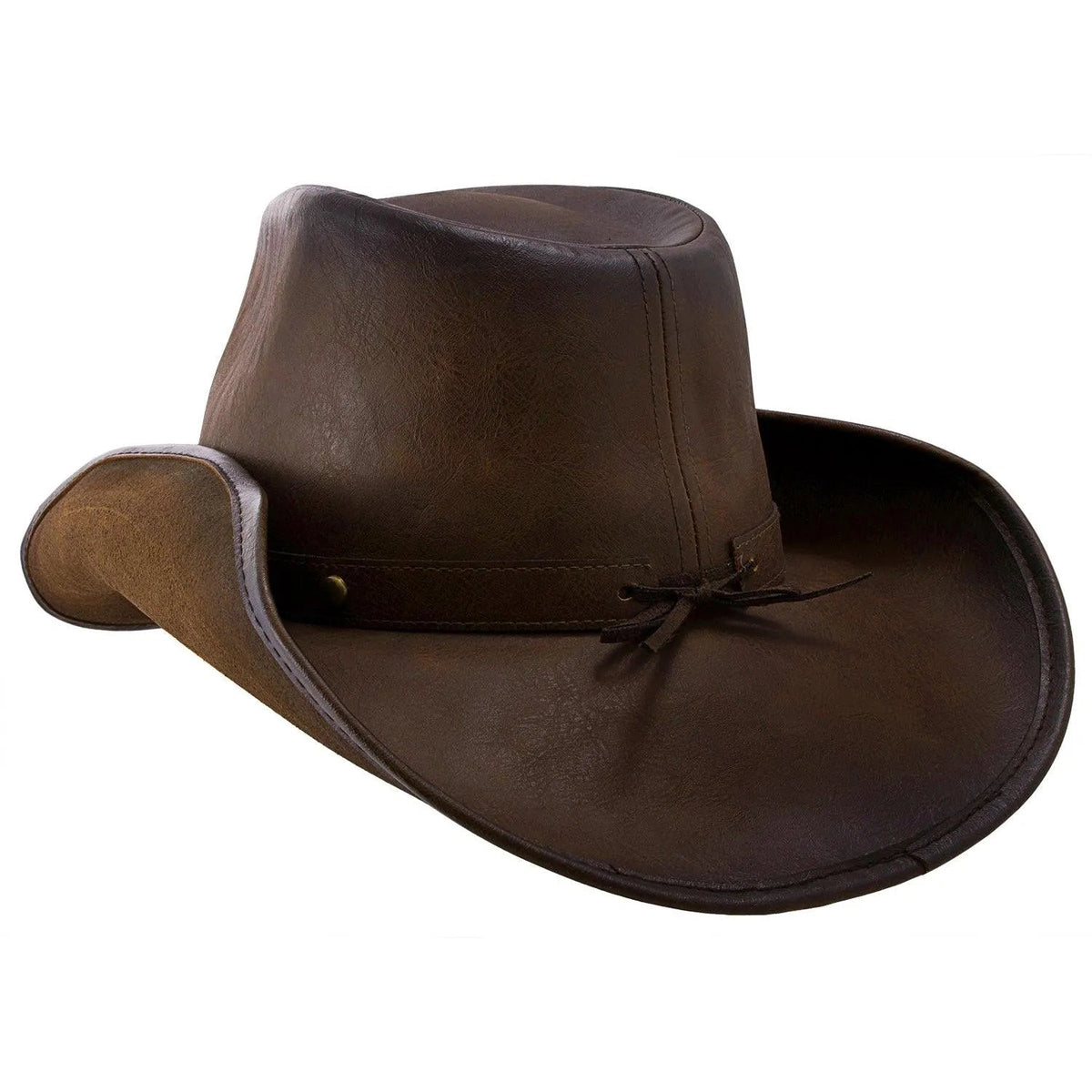 Deadwood Trading Broken Hill - Faux Leather Outback Hat - Michaela's Outdoors