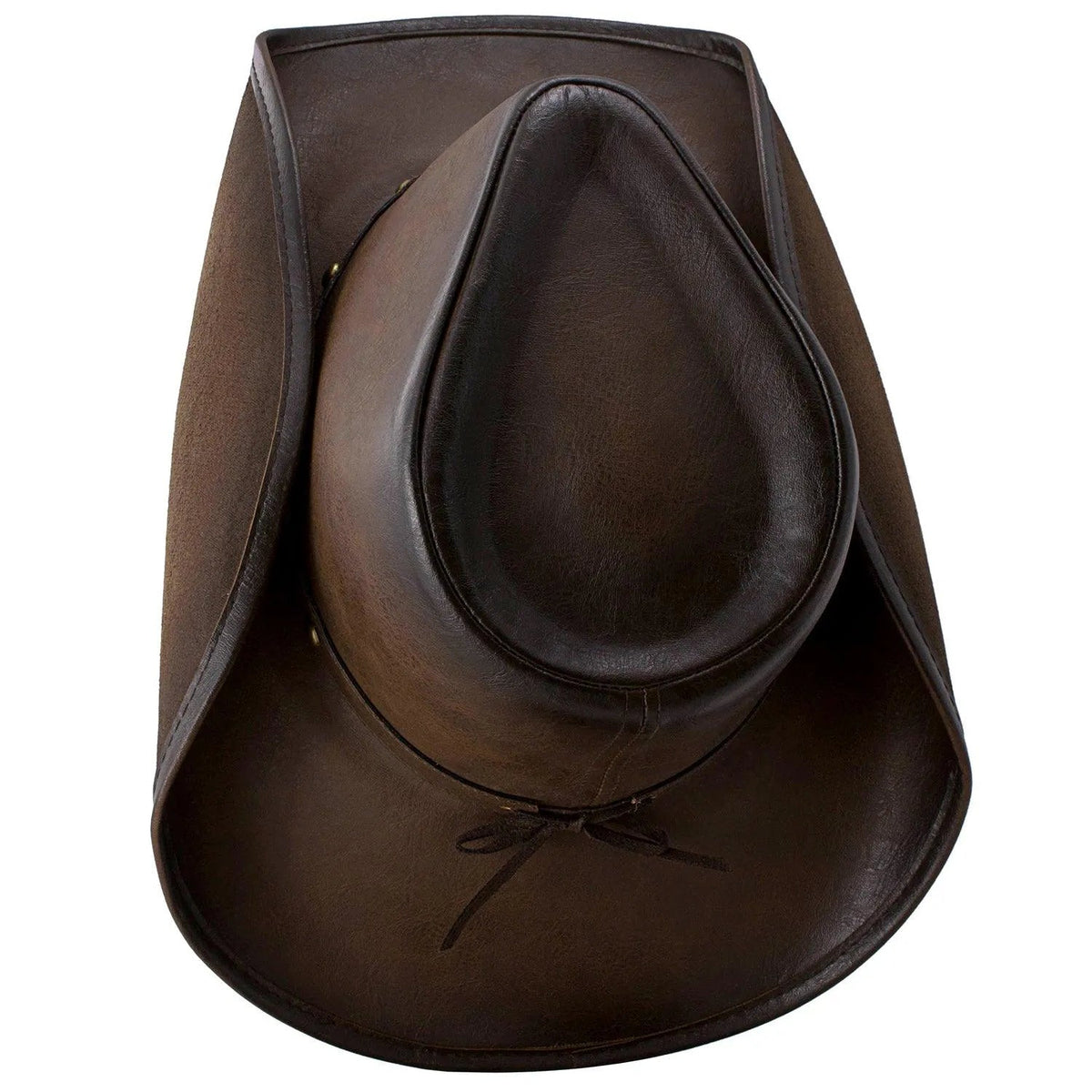 Deadwood Trading Broken Hill - Faux Leather Outback Hat - Michaela's Outdoors