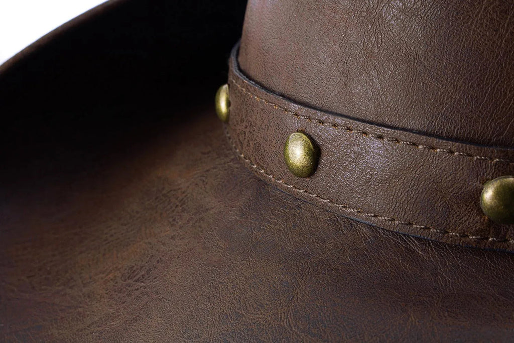 Deadwood Trading Broken Hill - Faux Leather Outback Hat - Michaela's Outdoors