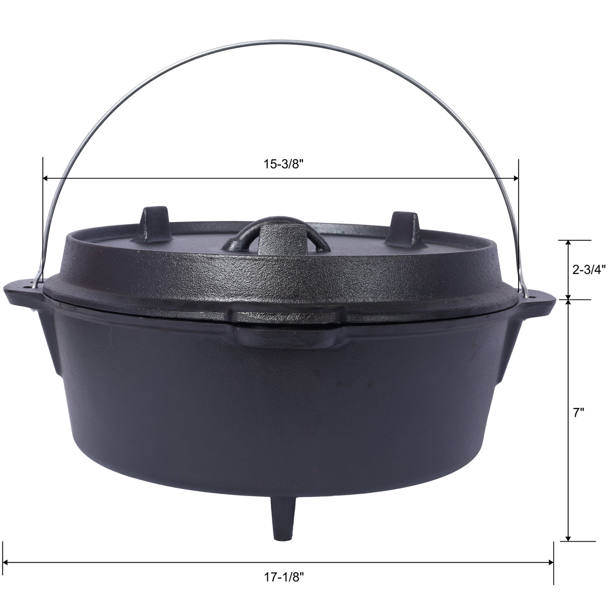 Pre-Seasoned Cast Iron Dutch Oven With Skillet Lid - Michaela's Outdoors