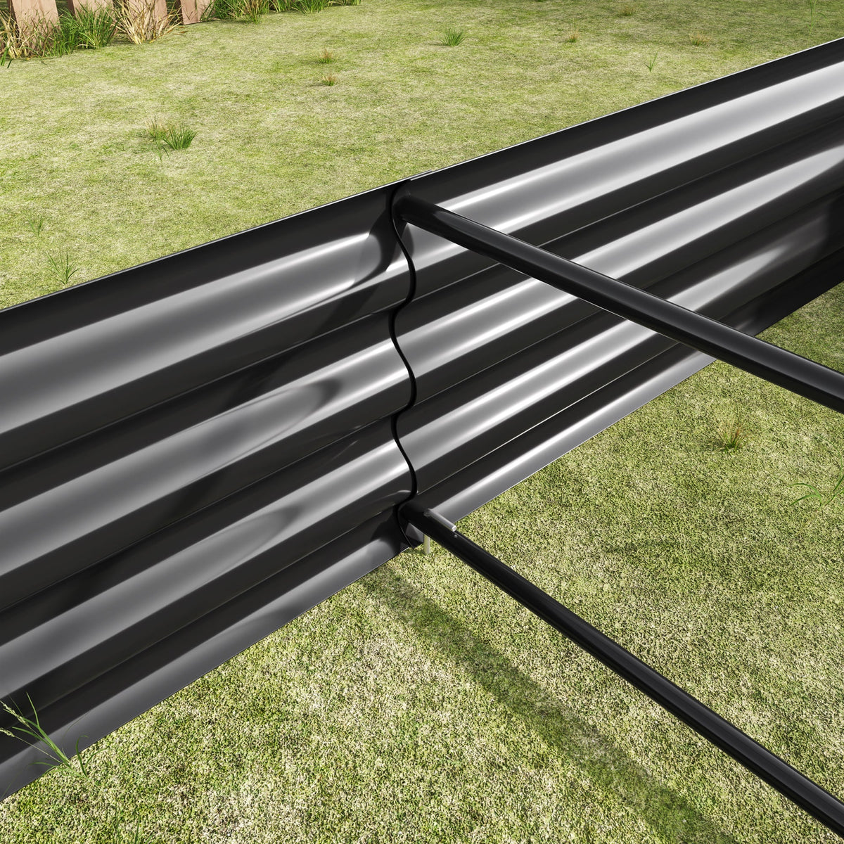 Raised Garden Bed Outdoor 6×3×1 ft Metal Raised Rectangle Planter Bed - Michaela's Outdoors