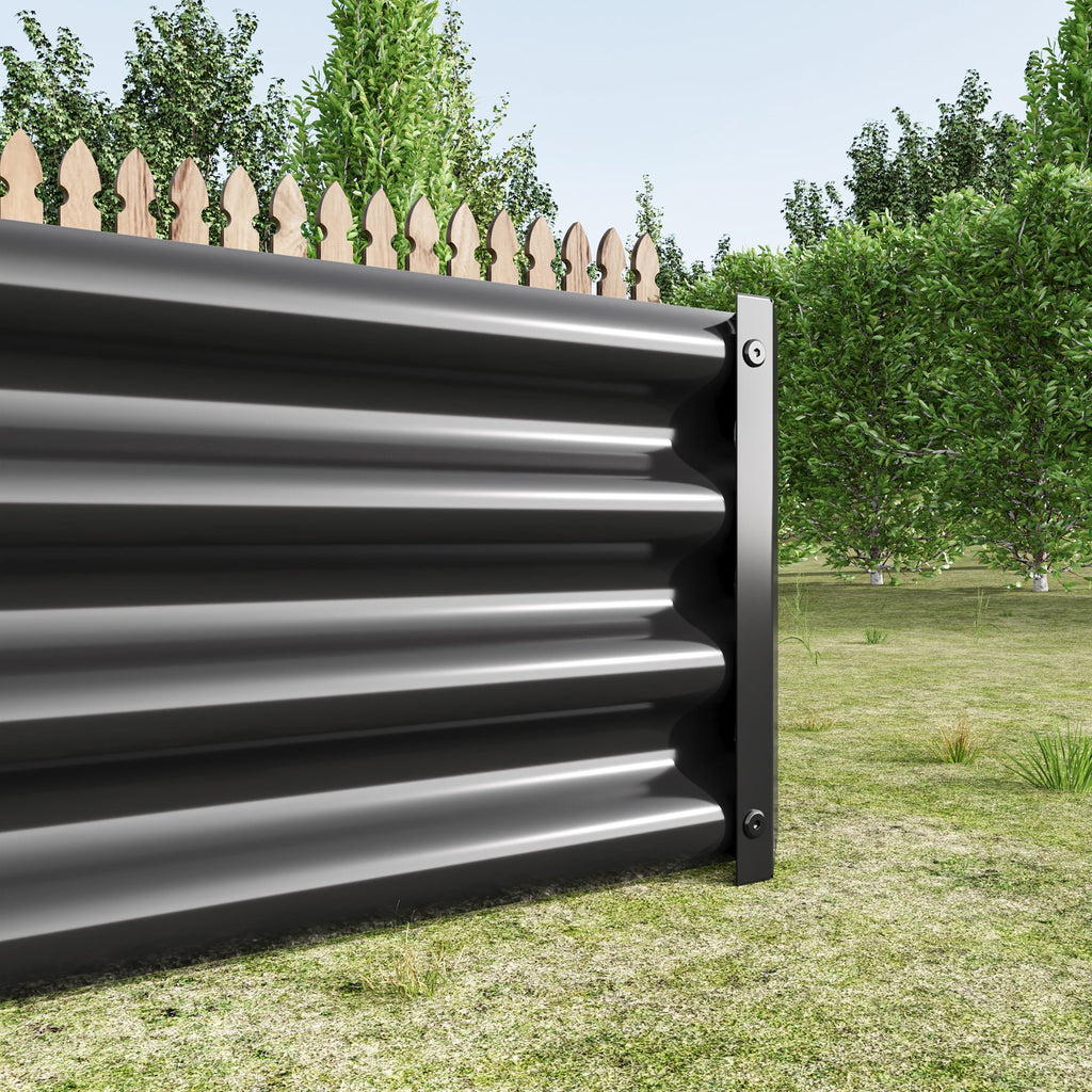 Raised Garden Bed Outdoor 6×3×1 ft Metal Raised Rectangle Planter Bed - Michaela's Outdoors
