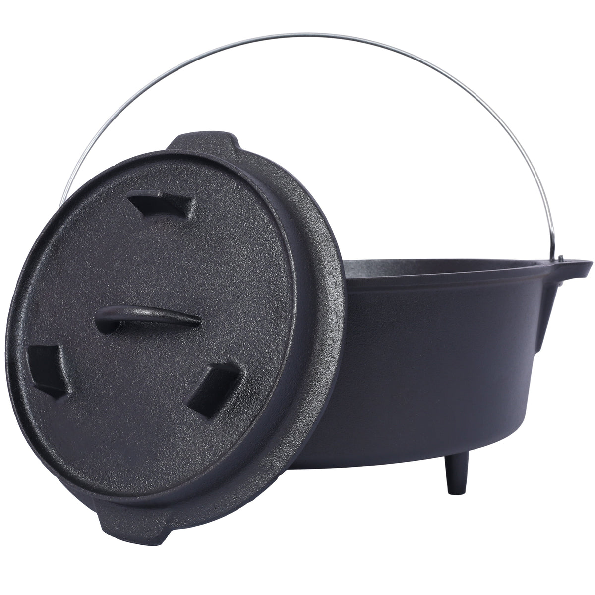 Pre-Seasoned Cast Iron Dutch Oven With Skillet Lid - Michaela's Outdoors