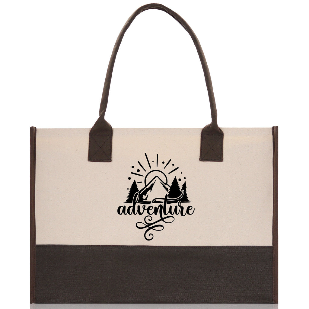 Adventure Cotton Canvas Chic Tote Bag Camping Tote Camping Lover Gift Tote Bag Outdoor Tote Weekender Tote Camper Tote Multipurpose Tote - Michaela's Outdoors