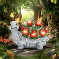 ENOU Solar Garden Turtle Statue Outdoor Patio Yard Decor Large Red Resin - Michaela's Outdoors