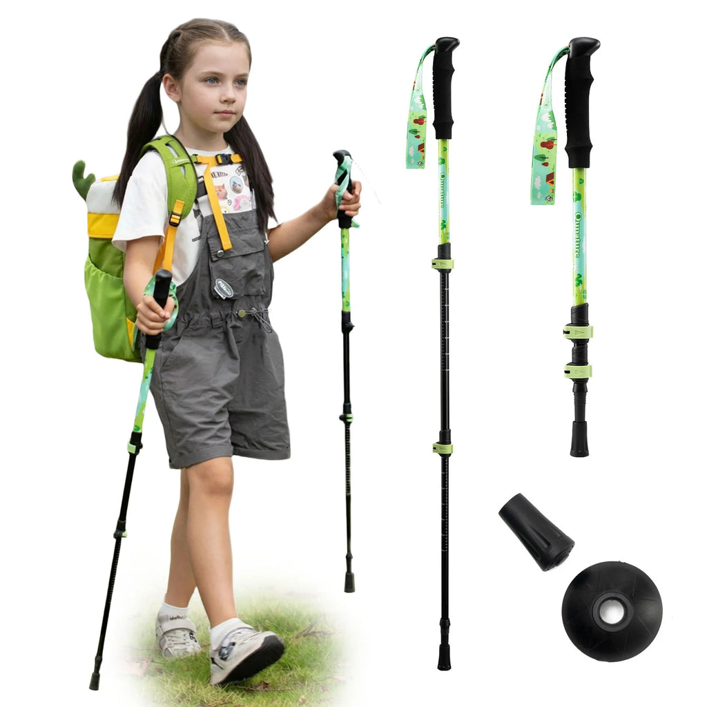 Kids Aluminum Trekking Pole with Adjustable Height