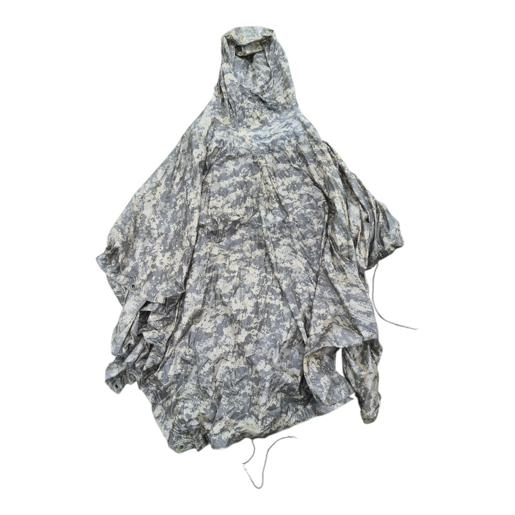 Genuine USGI ACU/UCP Wet Weather Poncho – Tactical Rain Gear & Emergency Shelter - Michaela's Outdoors