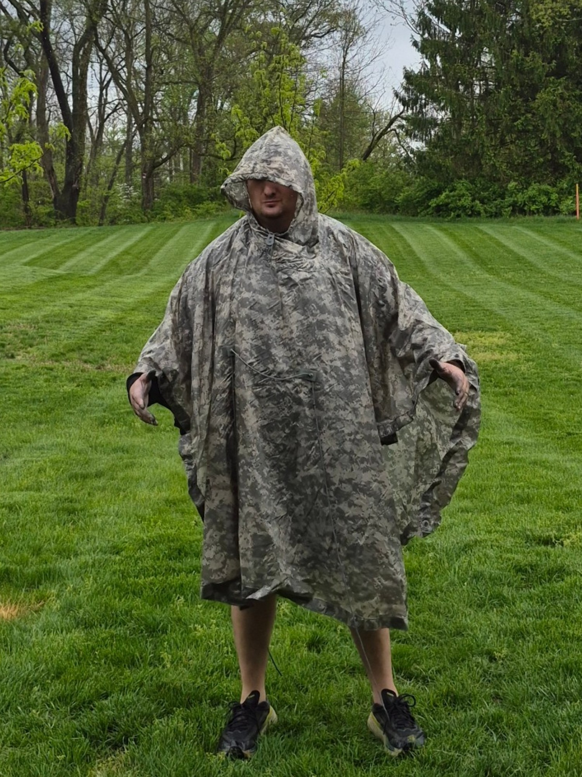 Genuine USGI ACU/UCP Wet Weather Poncho – Tactical Rain Gear & Emergency Shelter - Michaela's Outdoors